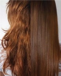 keratin treatment on redhead - rumors scottsdale hair salon